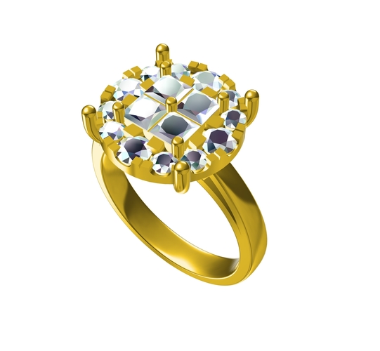 Attractive Womens Ring 3D CAD Model In STL Fromat 3D Print 154616