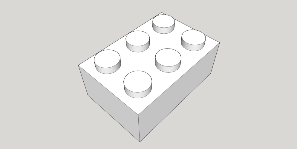 LEGO Brick-2X3-L 3D Print 154668 LEGO Brick-2X3-L 3D Print 154668