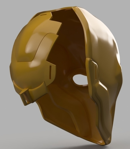 Deathstroke mask Arkham Origins with Back Piece 3D Print 154836