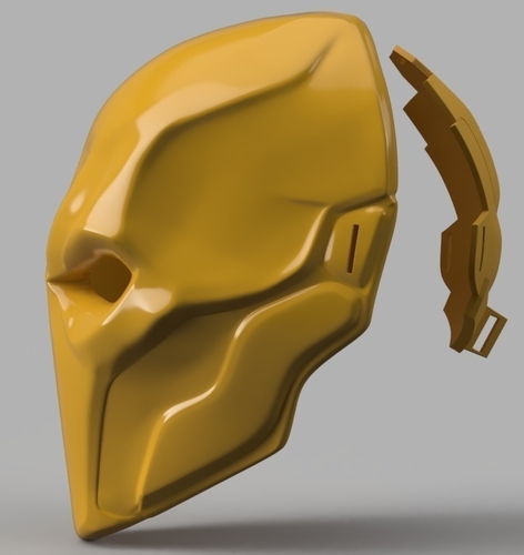 Deathstroke mask Arkham Origins with Back Piece 3D Print 154837
