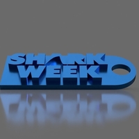 Small Shark Week Keychain 3D Printing 154852