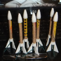 Small Bottle Rocket Fireworks Fin Set 3D Printing 154908