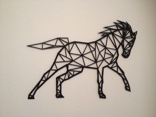 Horse line art wall-art 3D Print 155481