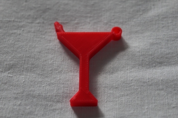 Martini Keychain 3D Print 155629 Martini Keychain 3D Print 155629