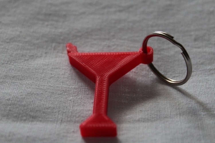 Martini Keychain 3D Print 155630 Martini Keychain 3D Print 155630