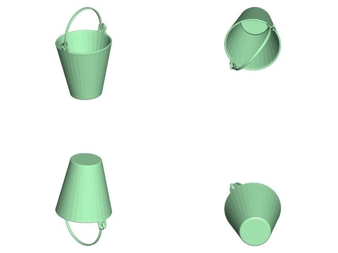 Scale Bucket Trashcan for Crawler Scaler Truck Cars 3D Print 155677 Scale Bucket Trashcan for Crawler Scaler Truck Cars 3D Print 155677