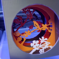 Small Shadow box with bird 3D Printing 156415