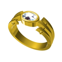 Small 3D CAD Model For Wedding Ring In STL Format 3D Printing 156590