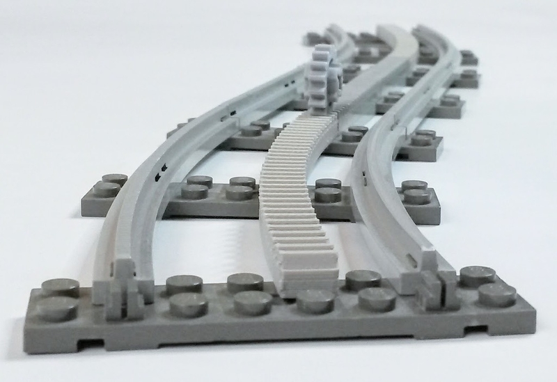 Lego Train curved Rack