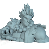 Small Street Fighter - AKUMA - Full Body and BUST (FIGHT STANCE) 3D Printing 156700