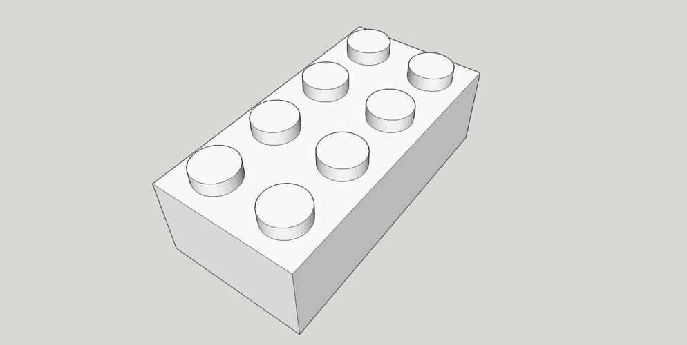 LEGO Brick-2X4-L 3D Print 156865 LEGO Brick-2X4-L 3D Print 156865