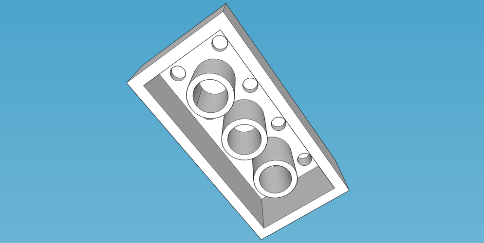 LEGO Brick-2X4-L 3D Print 156866 LEGO Brick-2X4-L 3D Print 156866