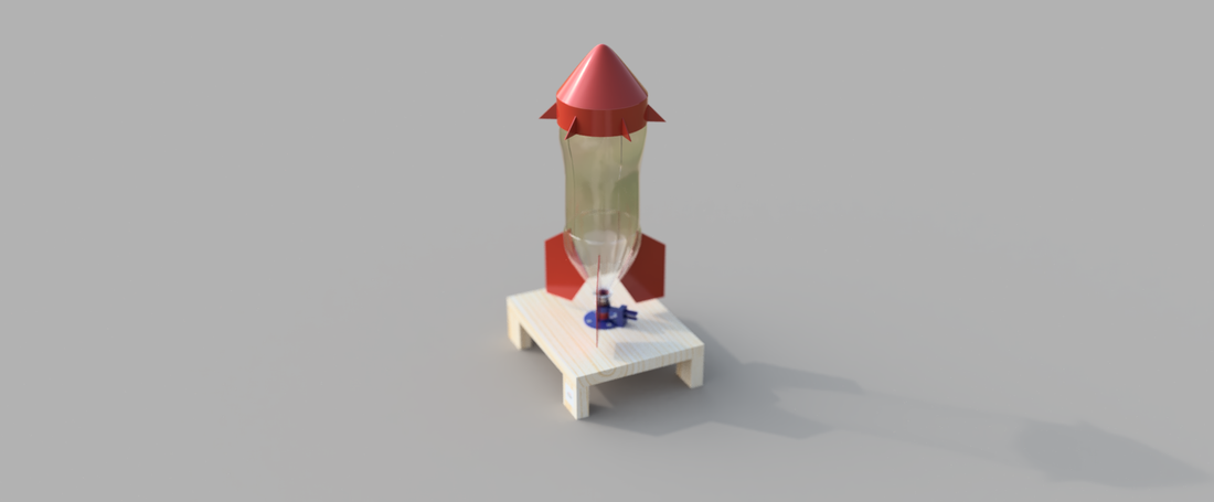 Water Bottle Rocket 3D Print 156928