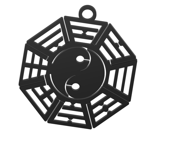 Yin-Yang Locket 2-inch Black 3D Print 15732