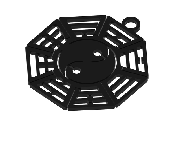 Yin-Yang Locket 2-inch Black 3D Print 15733
