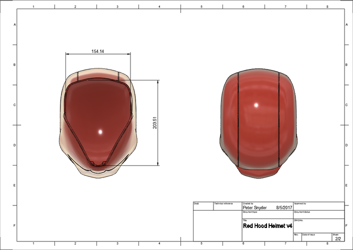 Red Hood Helmet Version 2 3D Print 157522