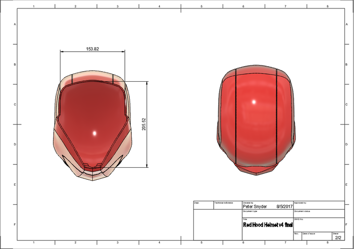 Red Hood Helmet Batman Version 3  3D Print 157536