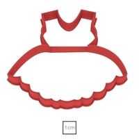 Small Dress Ballet cookie cutter for professional  3D Printing 157763