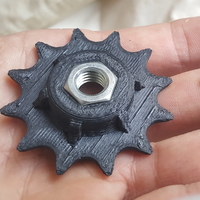 Small 12 tooth sprocket for standard bicycle chain 3D Printing 157882