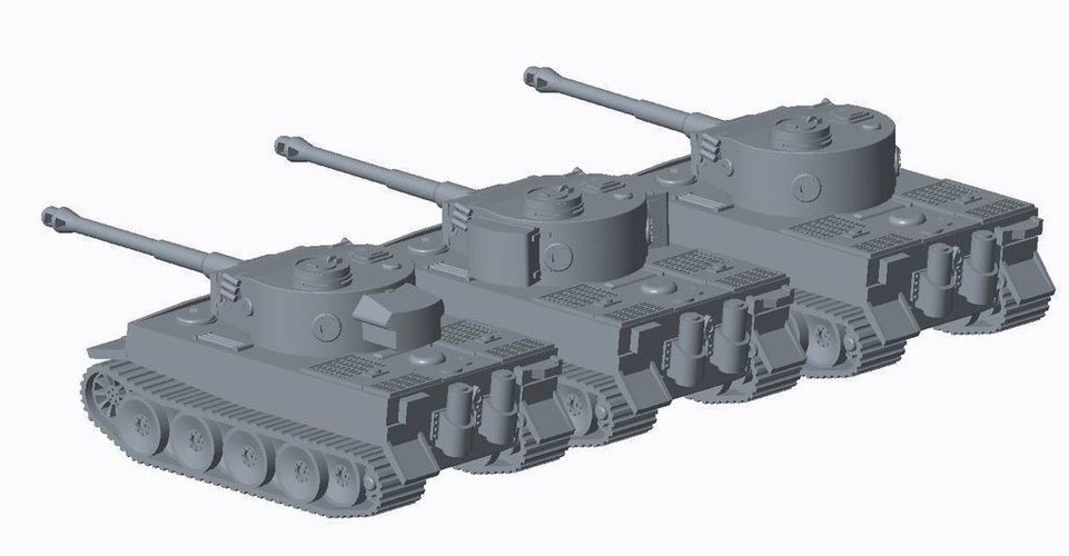 Tiger Tank Pack  3D Print 158263