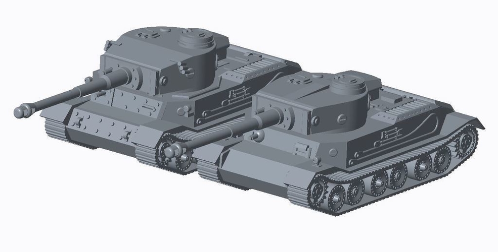 Tiger Tank Pack  3D Print 158267
