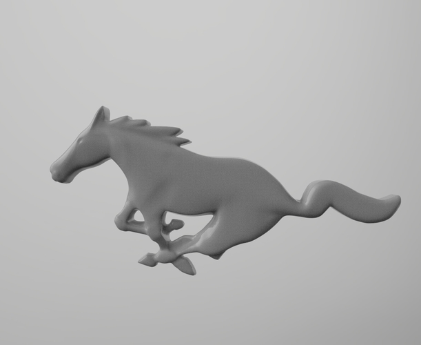 Mustang Emblem 3D Print 158399