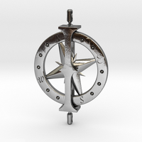 Small Charting Her Course - Spinning Pendant 3D Printing 15844