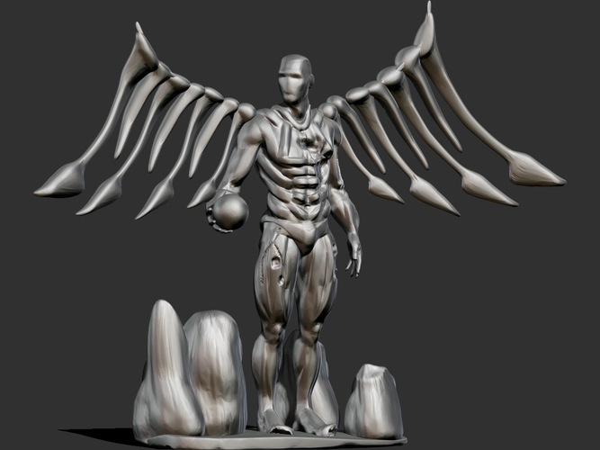 Cyborg Angel Damaged  3D Print 159472