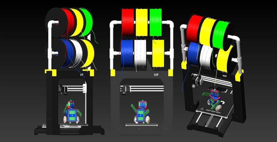 Filament Feed Spool Brackets for MP Maker Select 3D Printer v2 3D Print 159474