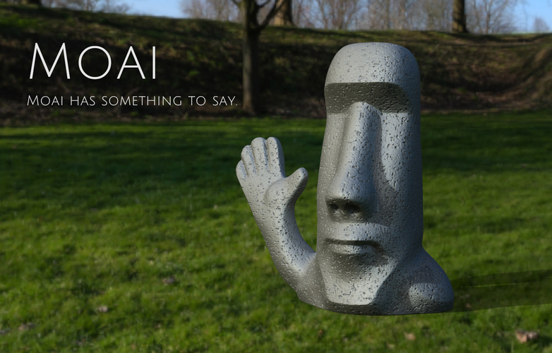Moai has something to say. 3D Print 159476