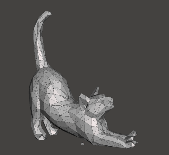 Cat low poly  3D Print 159859
