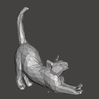 Small Cat low poly  3D Printing 159859