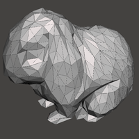 Small Low Poly Bunny Rabbit 3D Printing 159865
