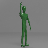 Small Alien Figurine Sculpt 3D Printing 160384