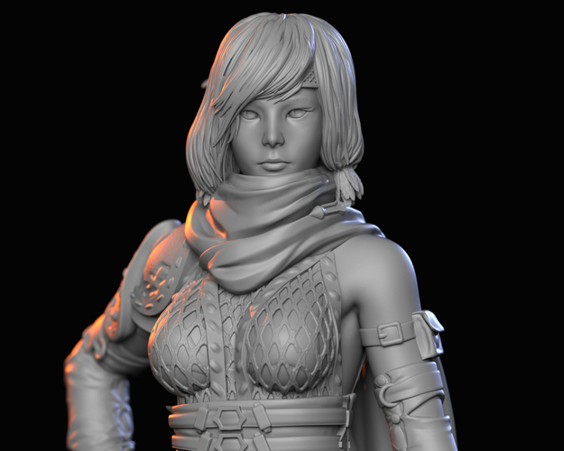 Female Ninja warrior 3D Print 160601 Female Ninja warrior 3D Print 160601