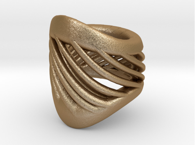Twisted Gold Bracelet 3D Print 16067