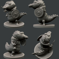 Small Croc Warrior 3D Printing 160954