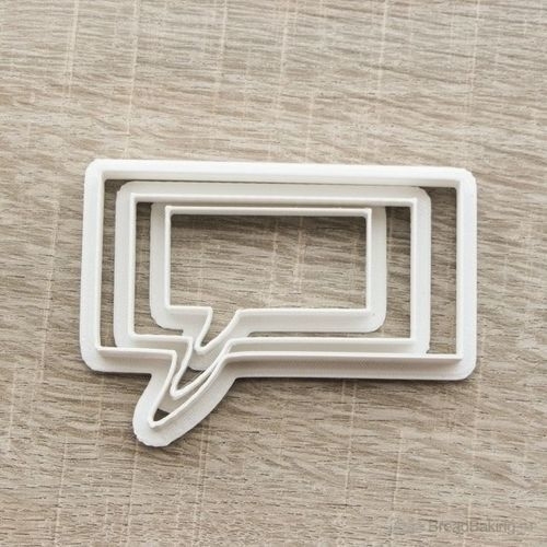 Cloud to comics set 3 cookie cutter for professional 3D Print 162569 Cloud to comics set 3 cookie cutter for professional 3D Print 162569
