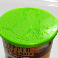 Small Dog Food Can Lid 3D Printing 162625