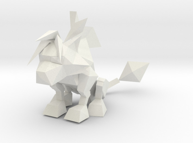 Red XIII Low Poly 3D Print 162848