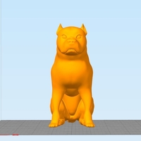Small Pitbull - Behaved Pose 3D Printing 162928