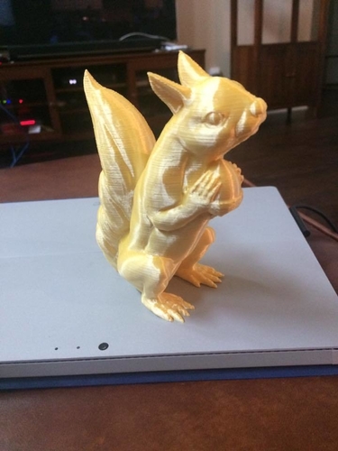Squizzle! A No Supports Squirrel Sculpt  3D Print 163247