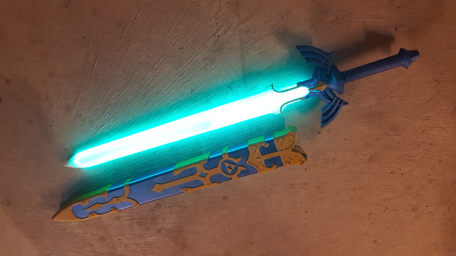 Glowing Master Sword [REMIX] 3D Print 163565