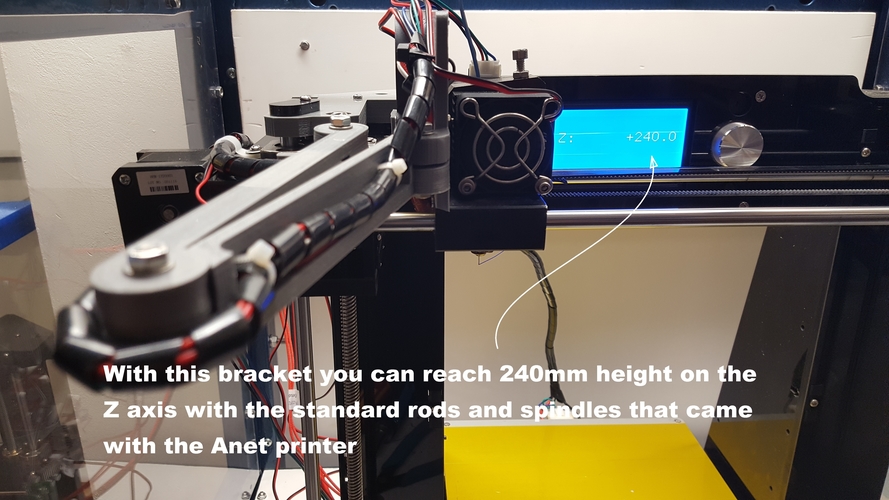 Left upper bracket for higher Z axis 3D Print 163740