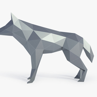 Small Low Poly Wolf 3D Printing 164387