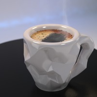 Small Crushed Espresso cup 3D Printing 16468