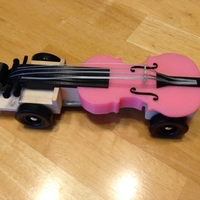 Small Pinewood Violin Car Remix with Bridge and Strings 3D Printing 164705