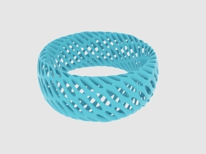 Twisted Diagrid Bracelet 3D Print 165201