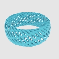 Small Twisted Diagrid Bracelet 3D Printing 165201