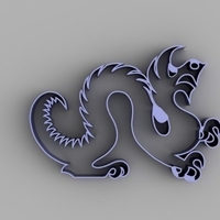 Small Drexel Dragon Cookie Cutter 3D Printing 165243